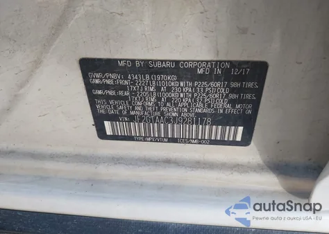 2018 Subaru Crosstrek 2.0I from USA, damaged, VIN JF2GTAAC3J9281178